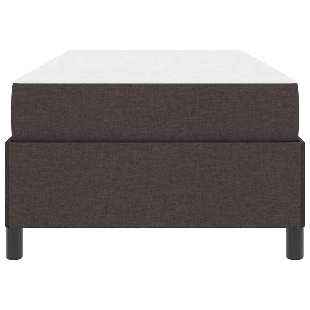Letto a molle con materasso Marrone Scuro 90 x 190 cm Tessuto