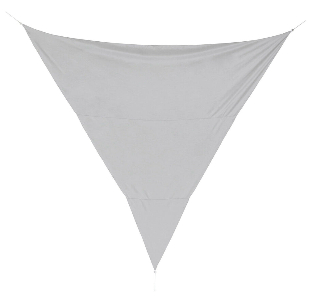 Tenda Ombreggiante Triangolare Vela Parasole Giardino Telo Ombra Sole Poliestere Colore: Grigio, Dimensione: 5 x 5 Mt