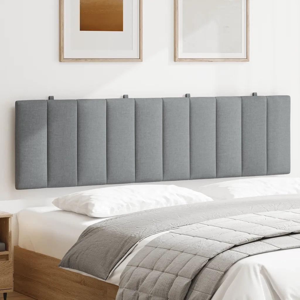 Coussin de tête de lit Hanko gris clair 180 cm tissu