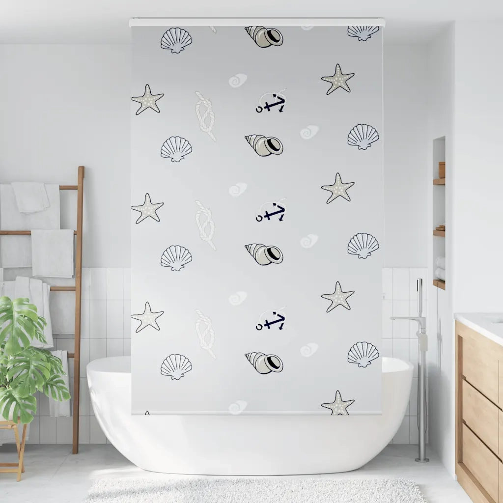 Tenda a Rullo per Doccia Cassonetto 140x240cm Larghezza Tessuto 4015016