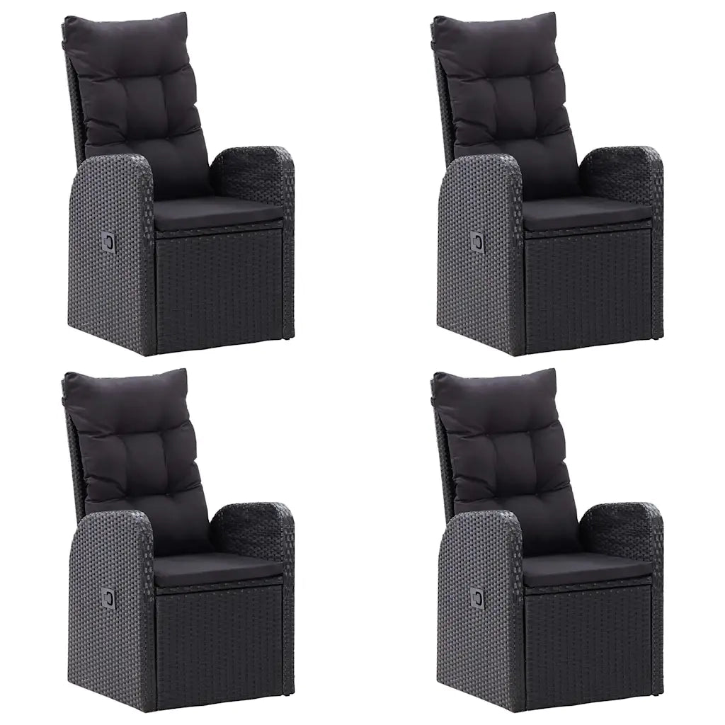 Set da Pranzo da Giardino 7 pz Nero 3067909