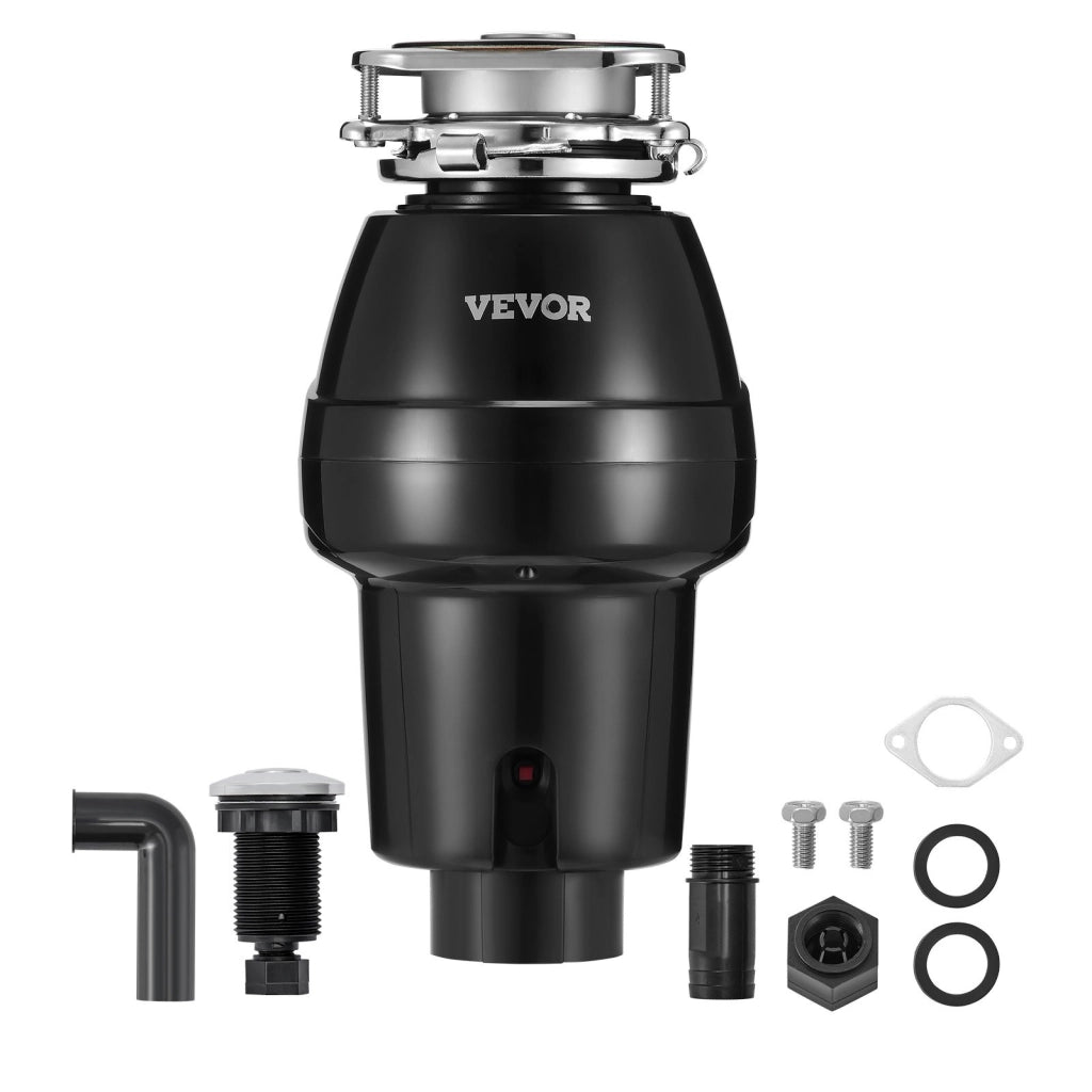 Tritarifiuti per Lavello da Cucina JWM-331 0,37 kW Dissipatore di Rifiuti in Acciaio Inox e ABS 3820 Giri/min Silenzioso per Uso Domestico