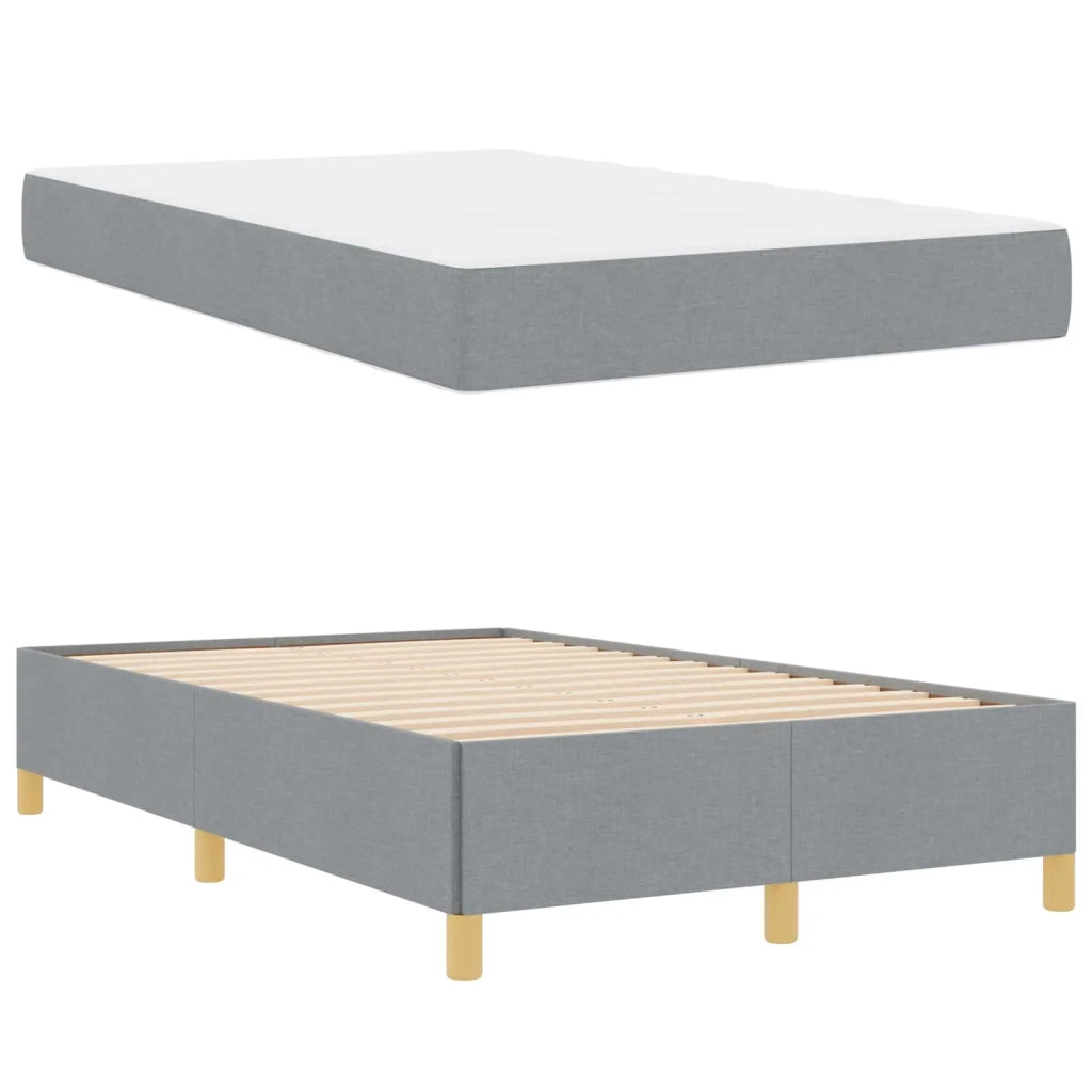 Struttura del letto Grigio chiaro 120 x 200 cm Tessuto