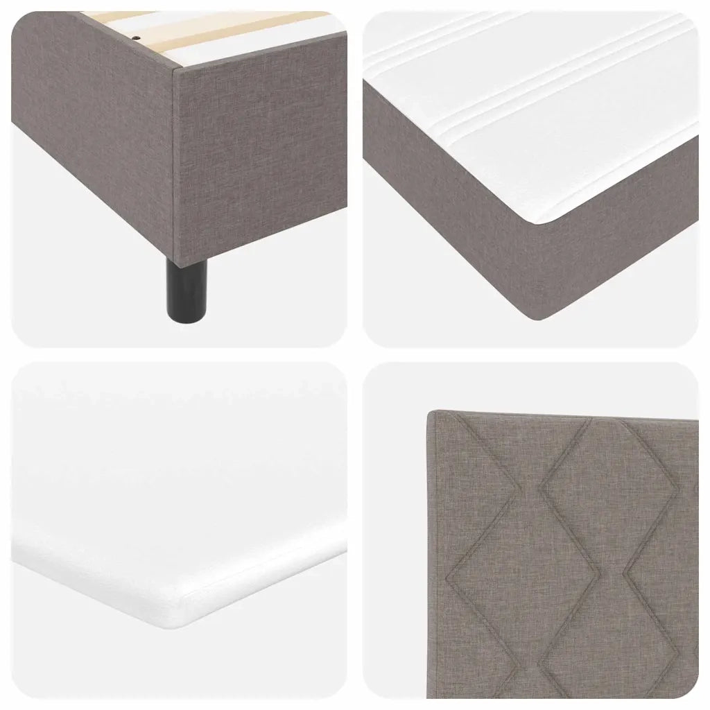 Letto a molle con materasso Talpa 90 x 190 cm Tessuto 3339431