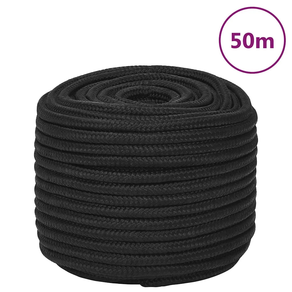 Corda per barca Completamente Nera 14 mm 50 m in Polipropilene 152516