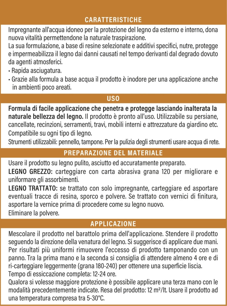 Impregnante All Acqua Vernifer 500 ml Arexons Noce Scuro