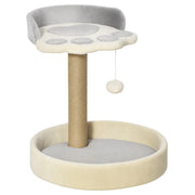 Tiragraffi per Gatti con Letto ¨C Minimal ¨C Grigio e Beige 41x41x44 cm