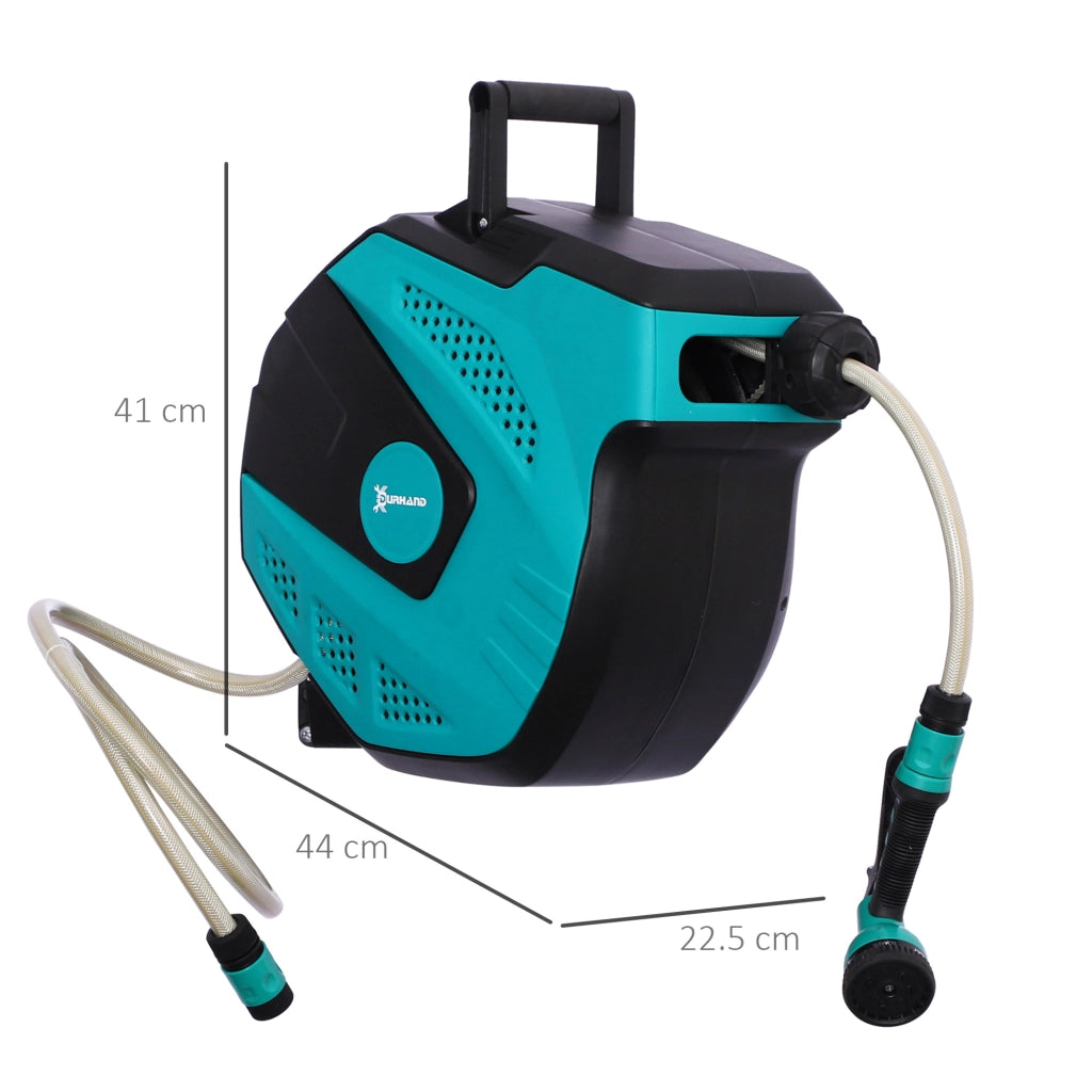 Avvolgitubo Automatico da Parete ¨C Xylo ¨C Plastica Nero e Verde 44x22.5x41cm 7 Modalit¨¤