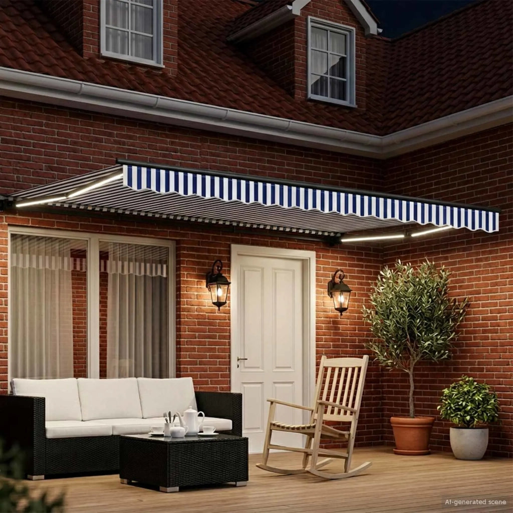 Cornice per Tenda Manuale con LED 5 × 3,5 m 3420933