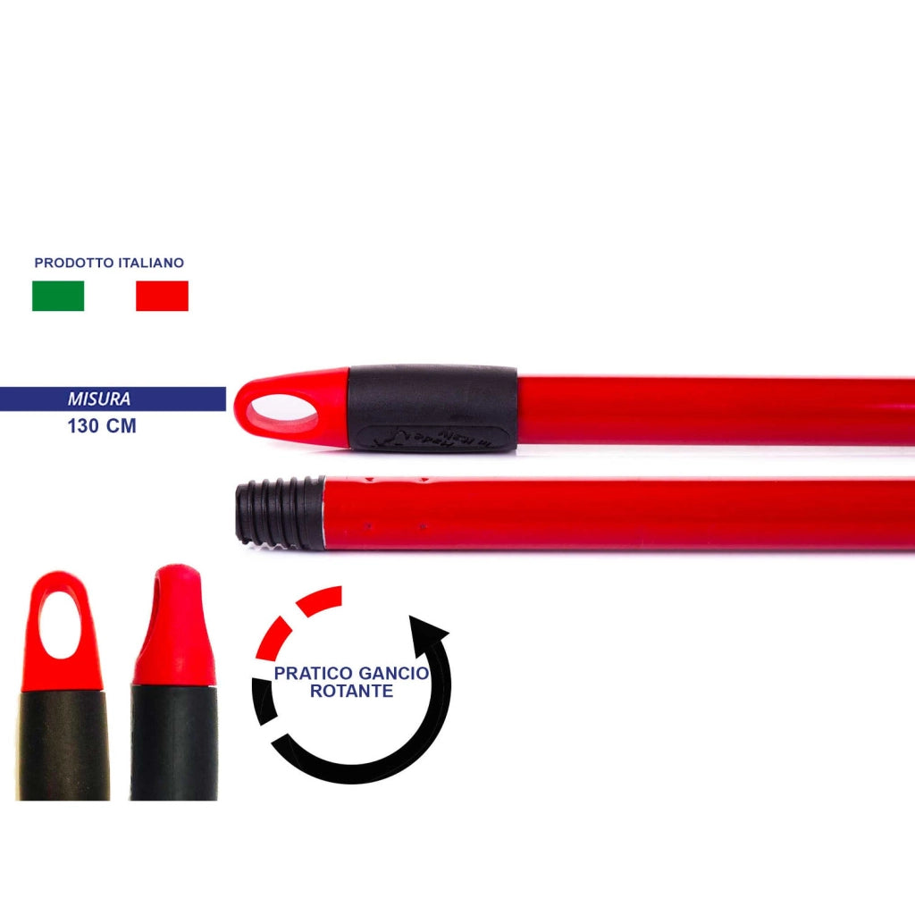 Akitaink 2 Manici Scopa Metallo Universale 130 cm