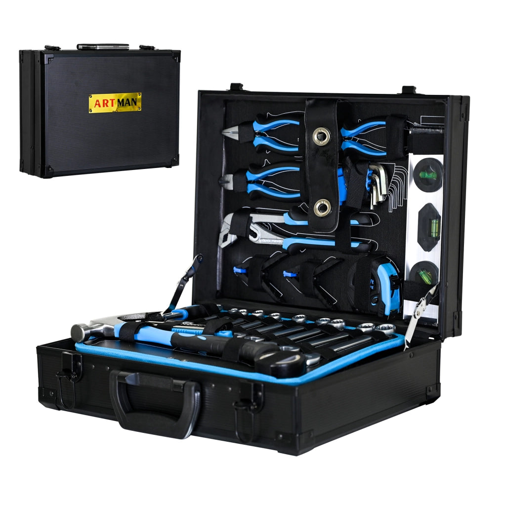 Set Attrezzi Riparazione Combinato, 247 Pezzi, Kit Base Fai-da-te Universale per Lavori Meccanici