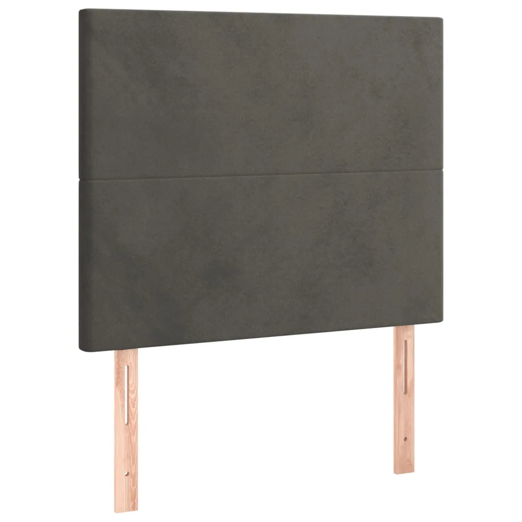 Testiera | Testata Grigio Scuro 80x5x118/128 cm Velluto