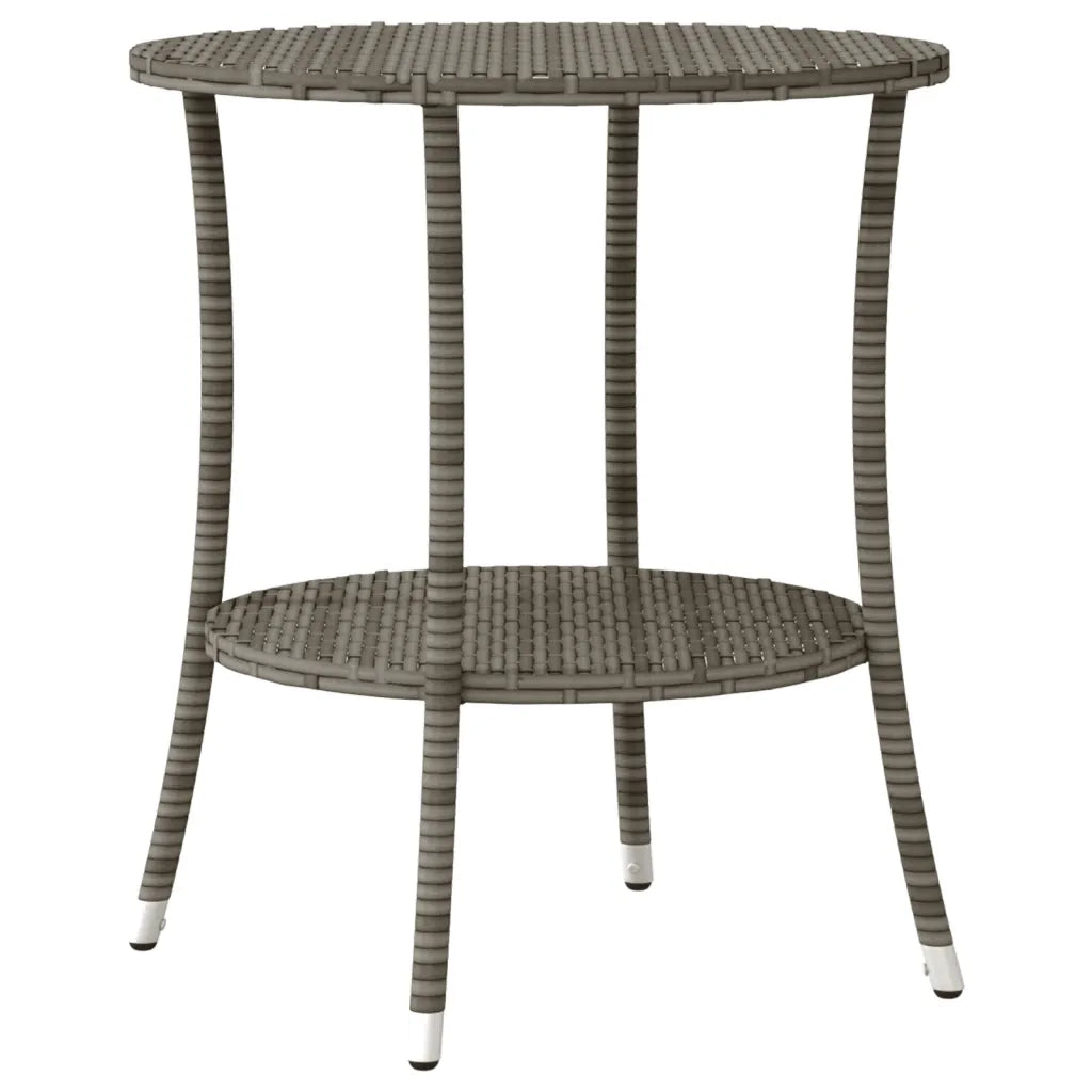 Set da Bistr¨° 3 pz | Set Salotto da Giardino con Cuscini Grigio in Polyrattan