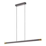 Lampadario A Sospensione Moderno Lisciana Alluminio Grigio 1 Luce Led 18W 2000Lm