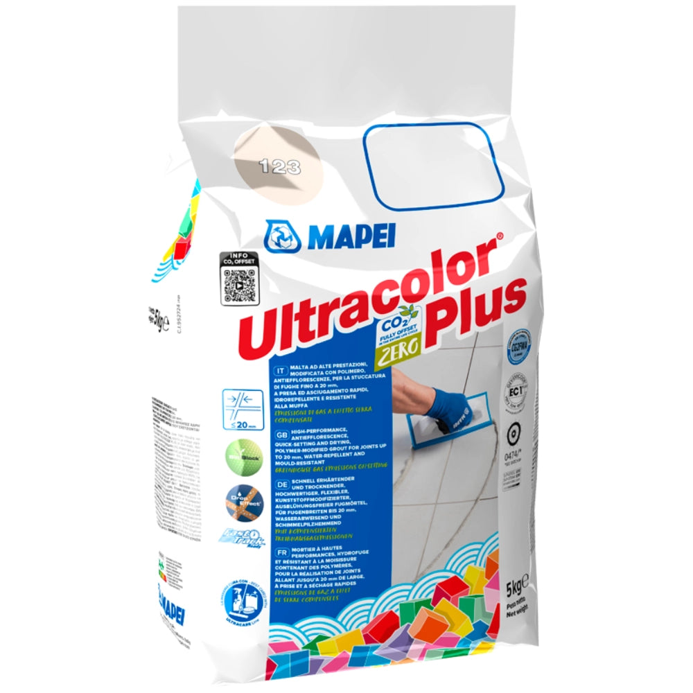 Stucco fughe resistente muffa antieffluorescenze ceramiche ultracolor plus 5 kg *** colore- bianco luna - 103, confez...