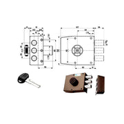 Serratura Sic.Semplice Dx Pompa 30401 Mottura