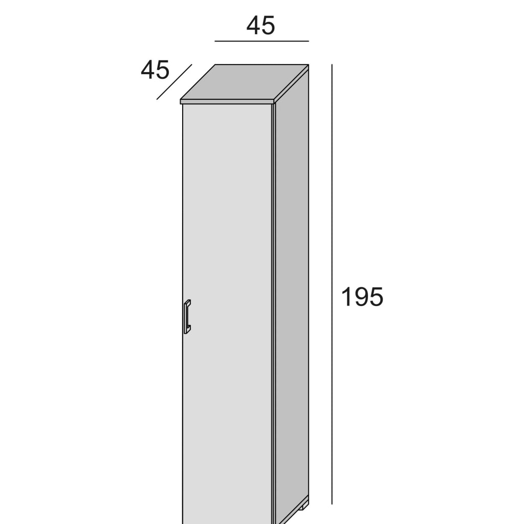 ELEMENTO COMPOS 1 ANTA 45X45XH195CM ROVERE.