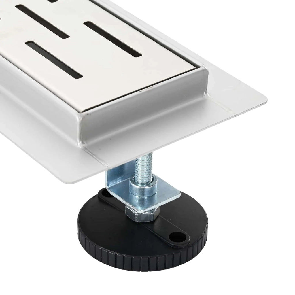 Drenaggio doccia con design a striscia Argento 80 cm CFW4961602