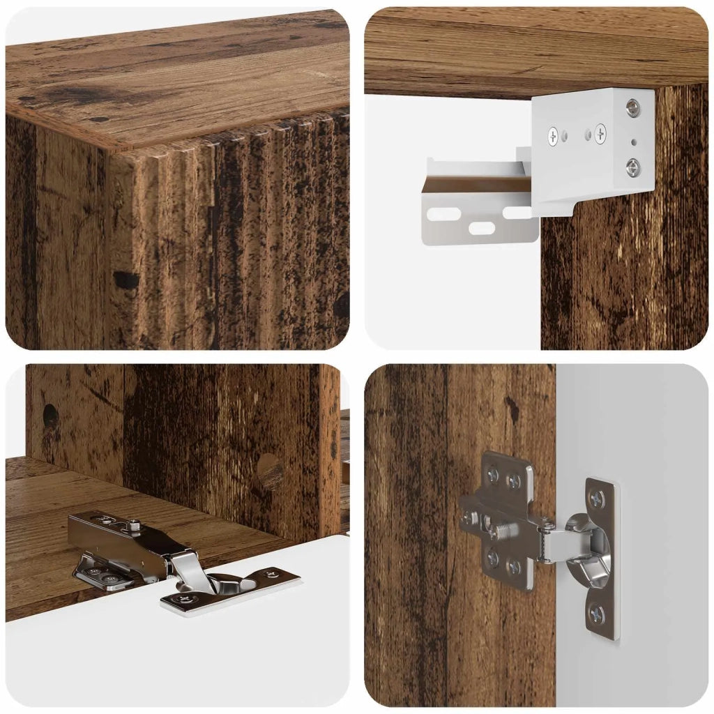 Set di Mobiletto da TV a Parete 6 pcs Legno vecchio 3408959