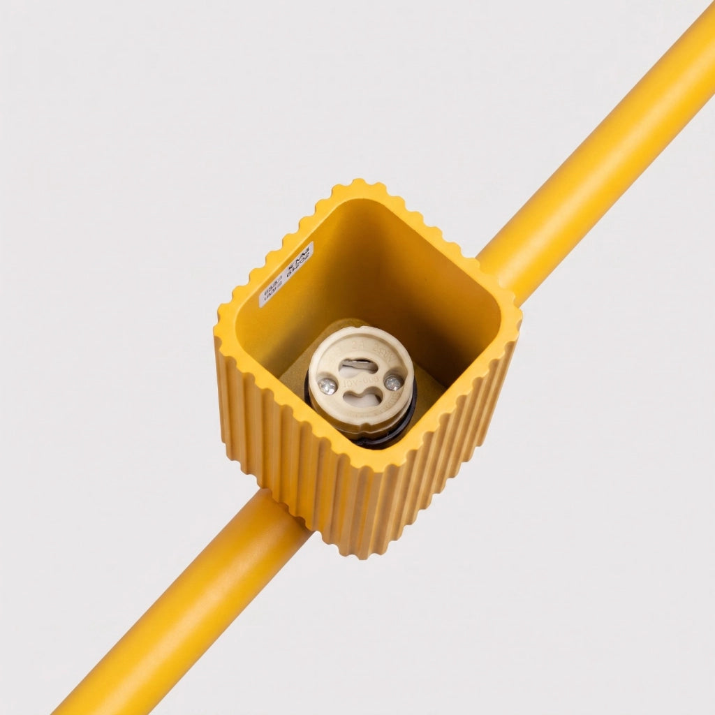 Lampadario RAYO 4 giallo