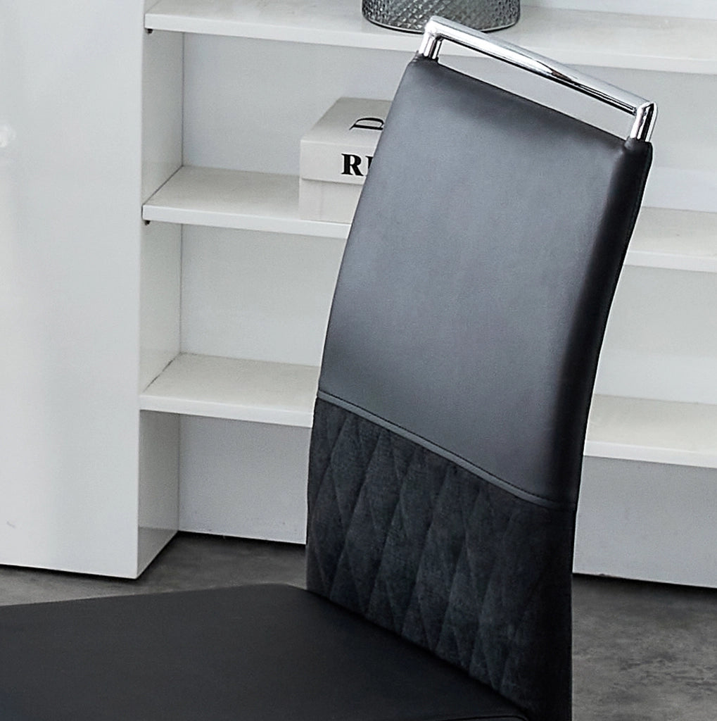 SEDIA Ergonomica Nero in Metallo