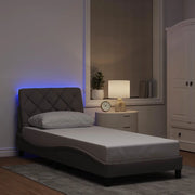 Giroletto con LED senza Materasso Tortora 90x190 cm Tessuto