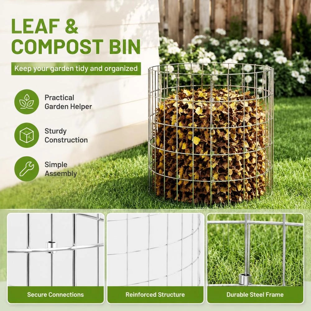Garden Composter 50x50 Cm Galvanized Steel