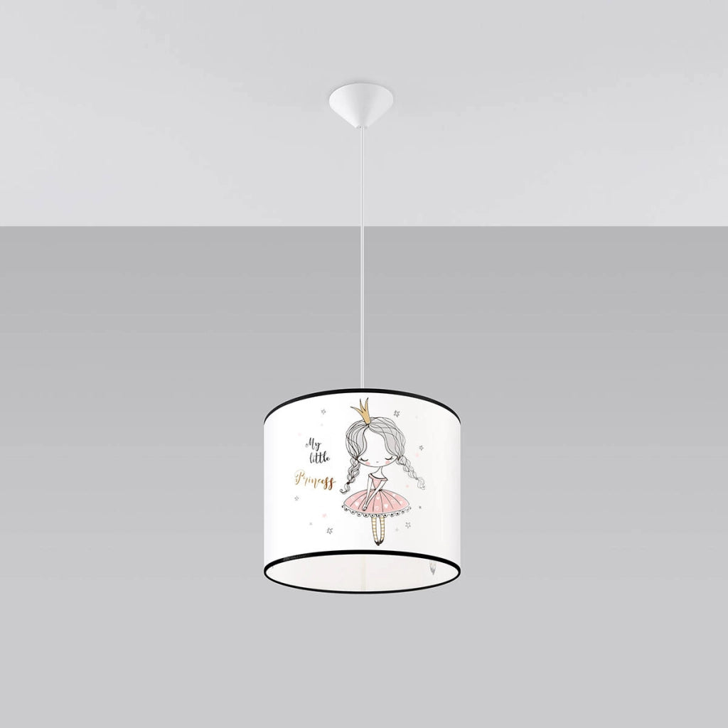 Lampada a sospensione bimbi Princess Ø30 E27 Sollux