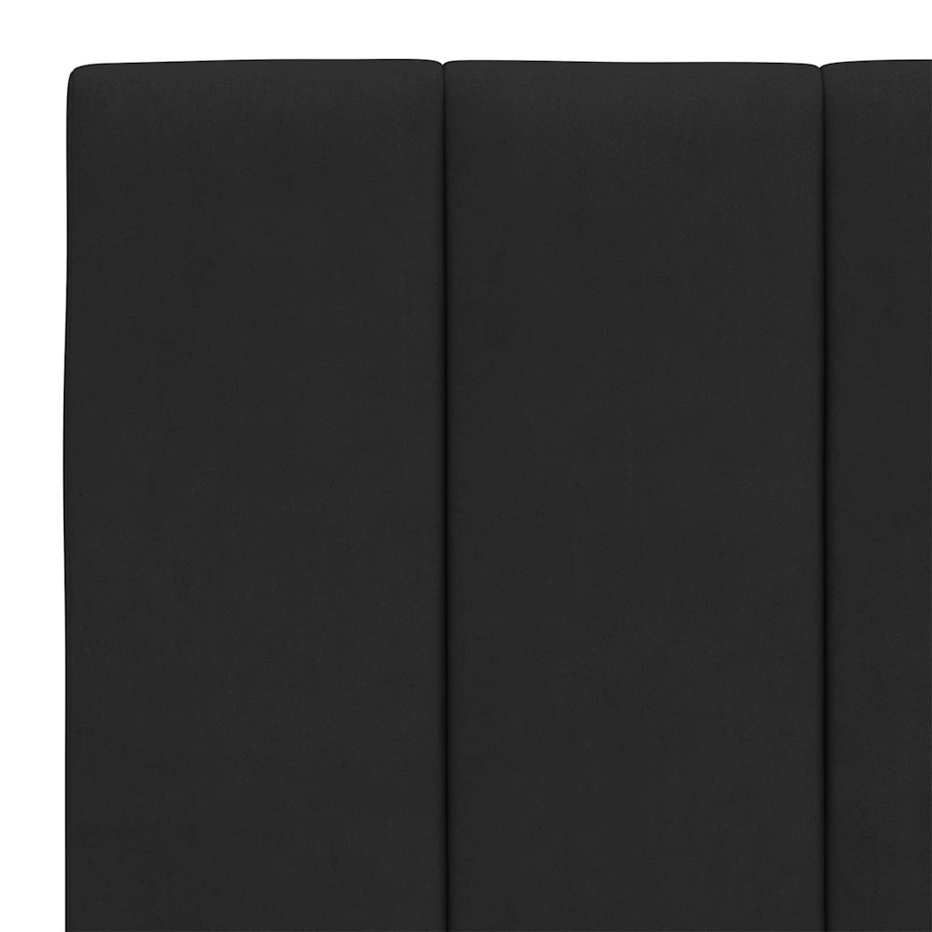 Coussin de tête de lit Hanko noir 120 cm velours