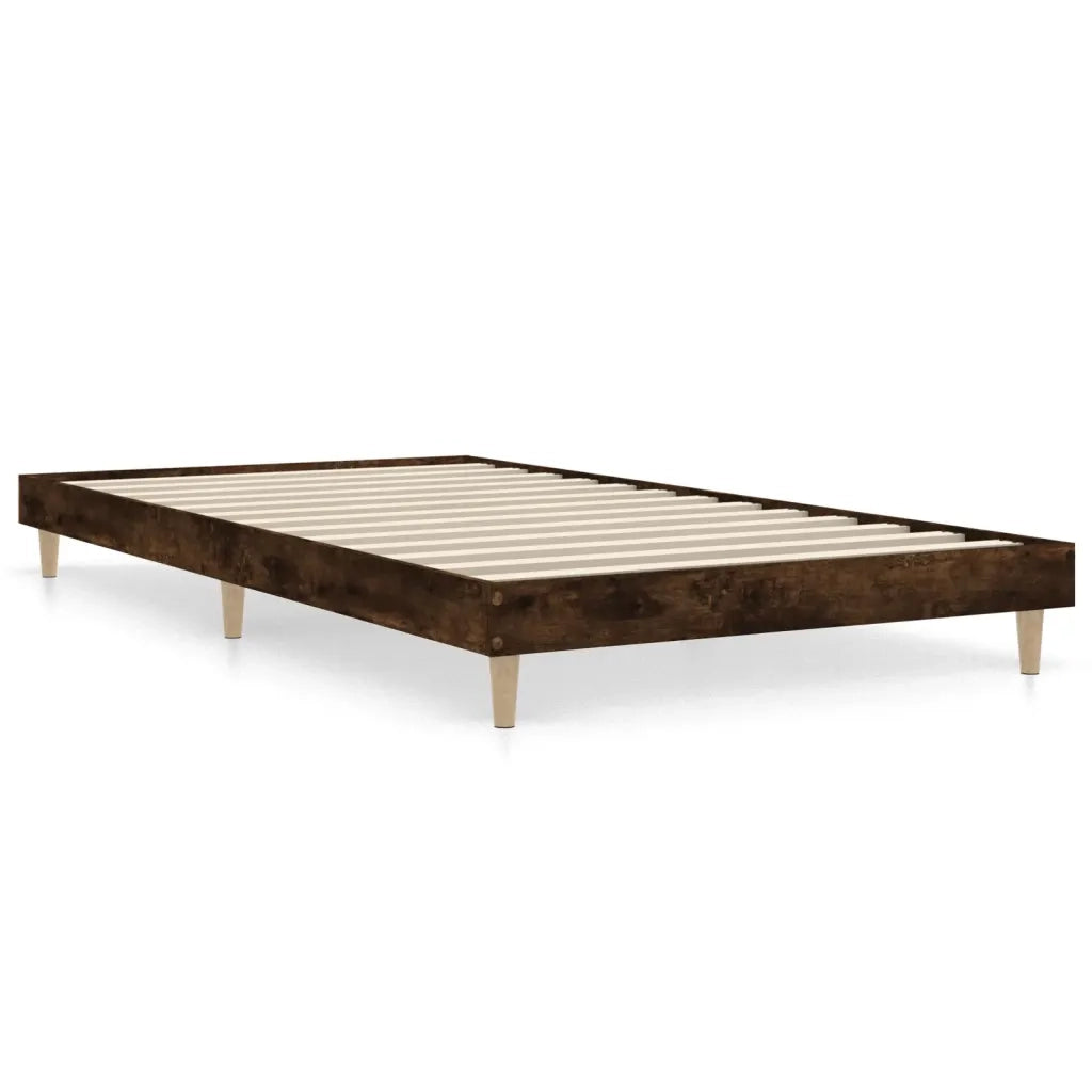 Giroletto senza Materasso-Struttura Letto Rovere Fumo 90x190 cm in Truciolato 511097