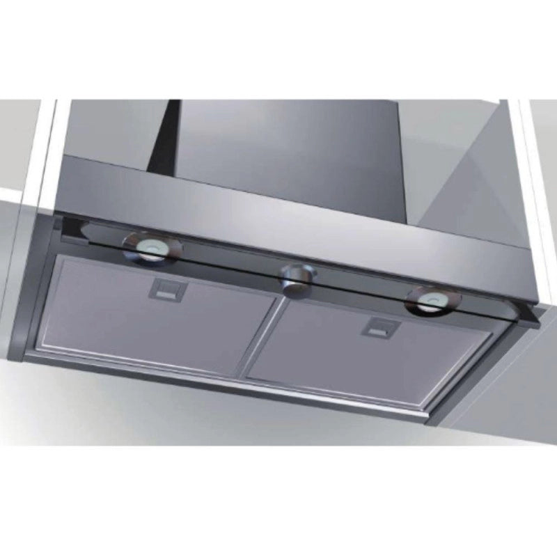 Samet Cappa sotto pensile potenza aspirante 550 m3/h Keller 90 inox
