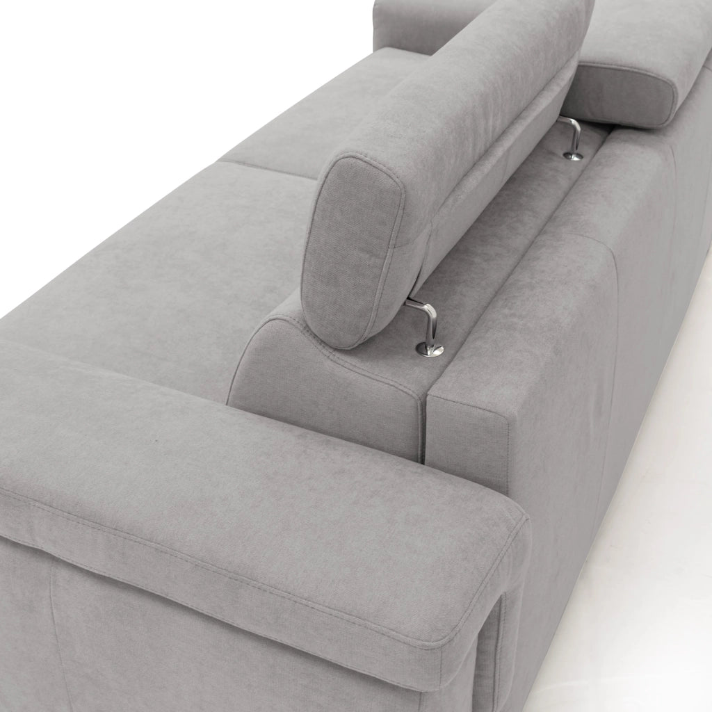 Giunone Divano letto mat. H18 200 cm (mat. 120x197 cm) grigio chiaro