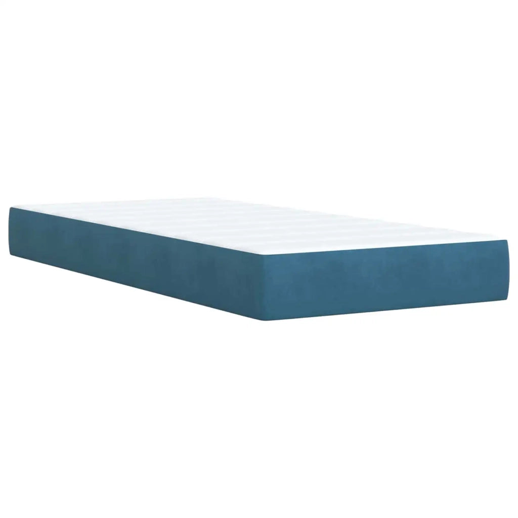 Letto con Box Spring, Materasso e LED Blu 90 x 200 cm Velluto 3452106