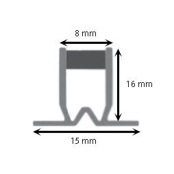 Giunto di dilatazione in plastica 2 metri : Modello - 8X8MM TRASPARENTE