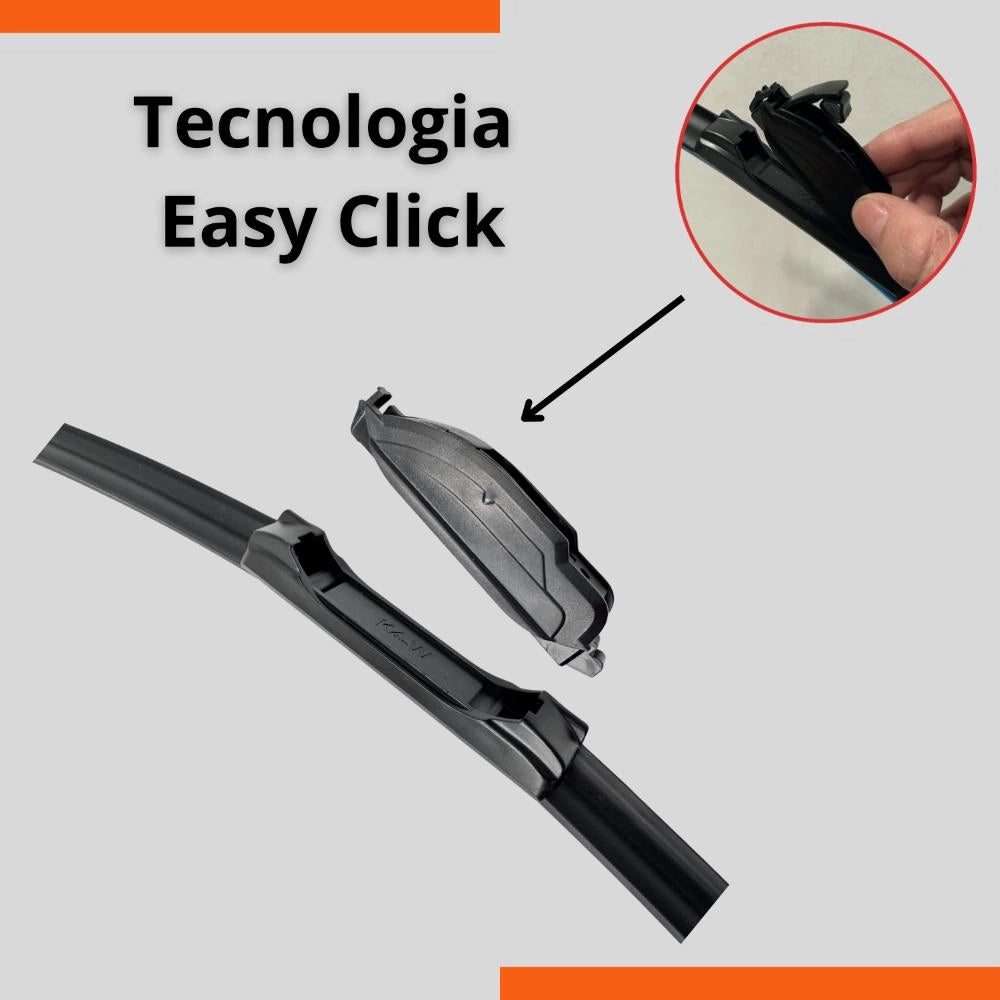 Tergicristalli Anteriore Universale in gomma Multi attacco Easy Click 70 cm