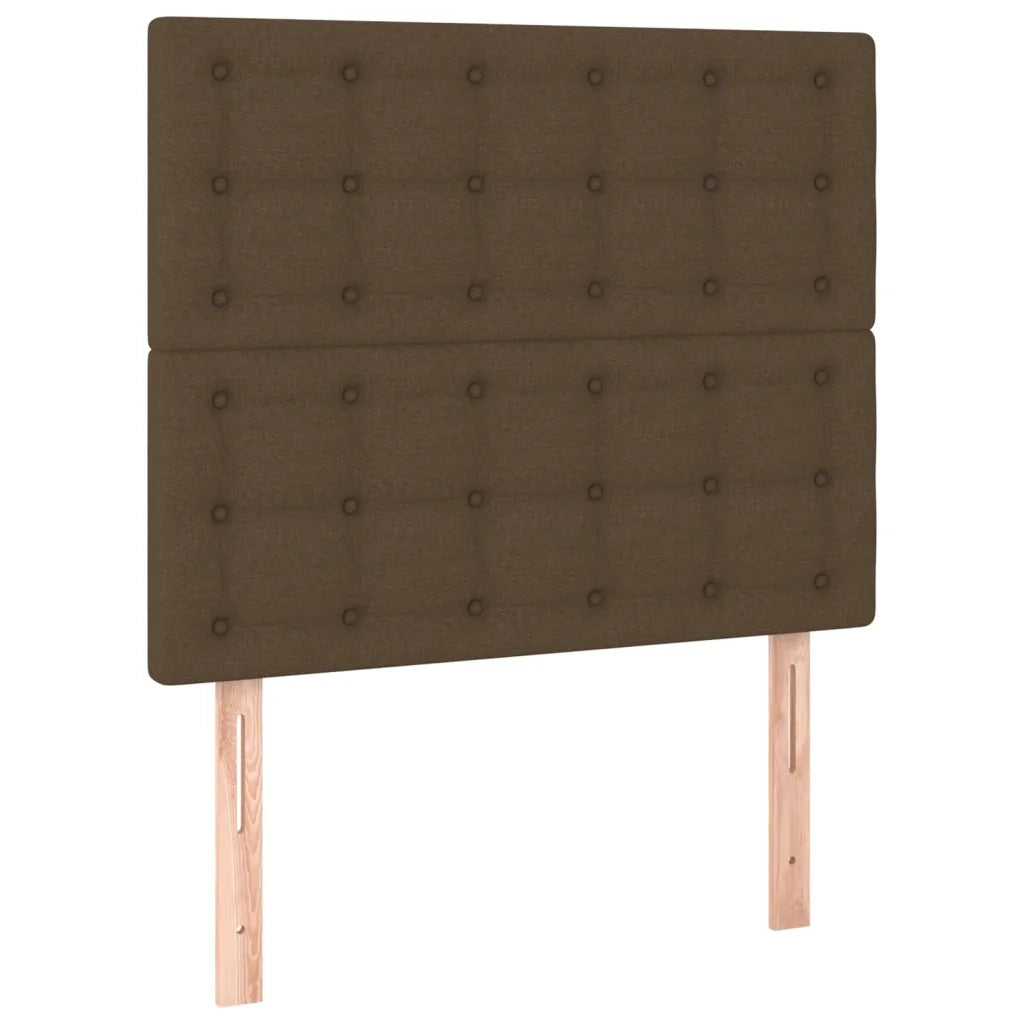 Testiera | Testata Marrone Scuro 90x5x118/128 cm Tessuto