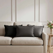 Federa 6 pcs HOUTEN Grigio Scuro 30 x 50 cm Lino 916042