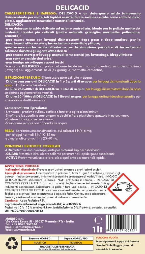 Acido tamponato DELICACID   1LTx6Pz