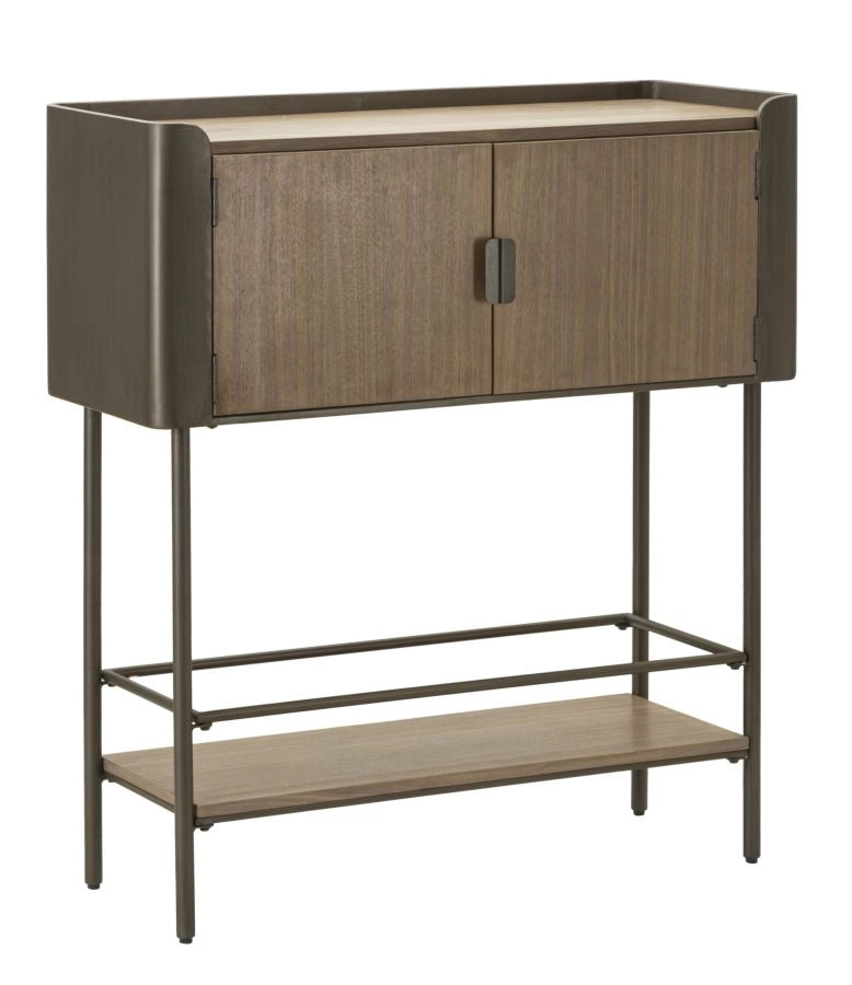 Mobiletto Toronto 100x42x110 cm in Abete e Ferro