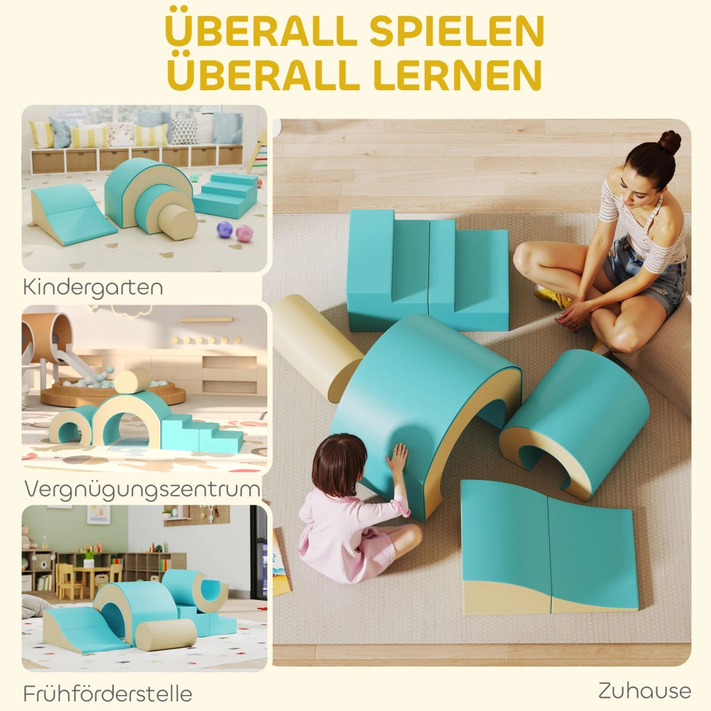 Set 5 Blocchi Morbidi Schiuma ¨C Xylo ¨C Bambini Forme Creative Verde