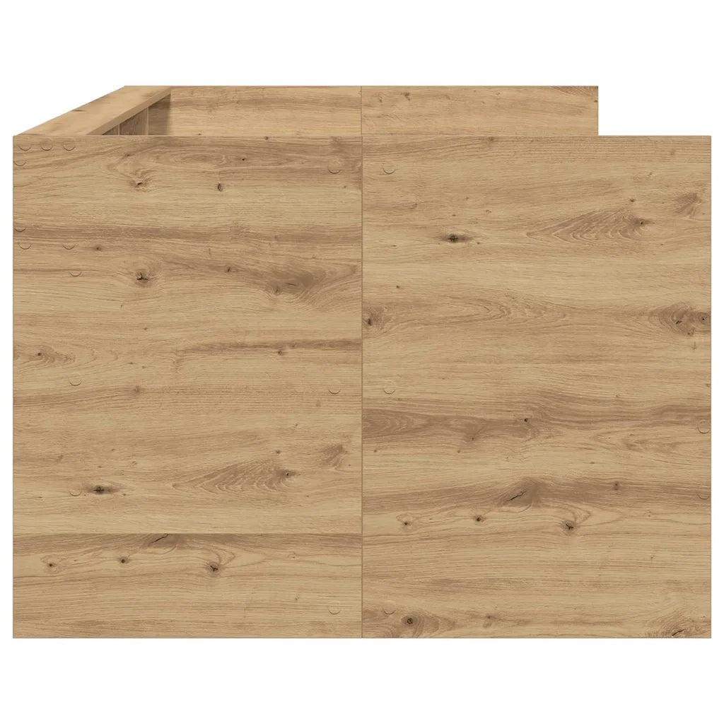 Letto singolo | Letto per adulti | Daybed Rovere artigianale 100 x 200 cm Legno multistrato