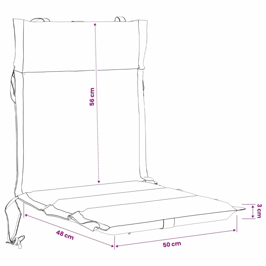 Cuscino per sedia a schienale basso GEMERT 2 pz 100% Poliestere 946498