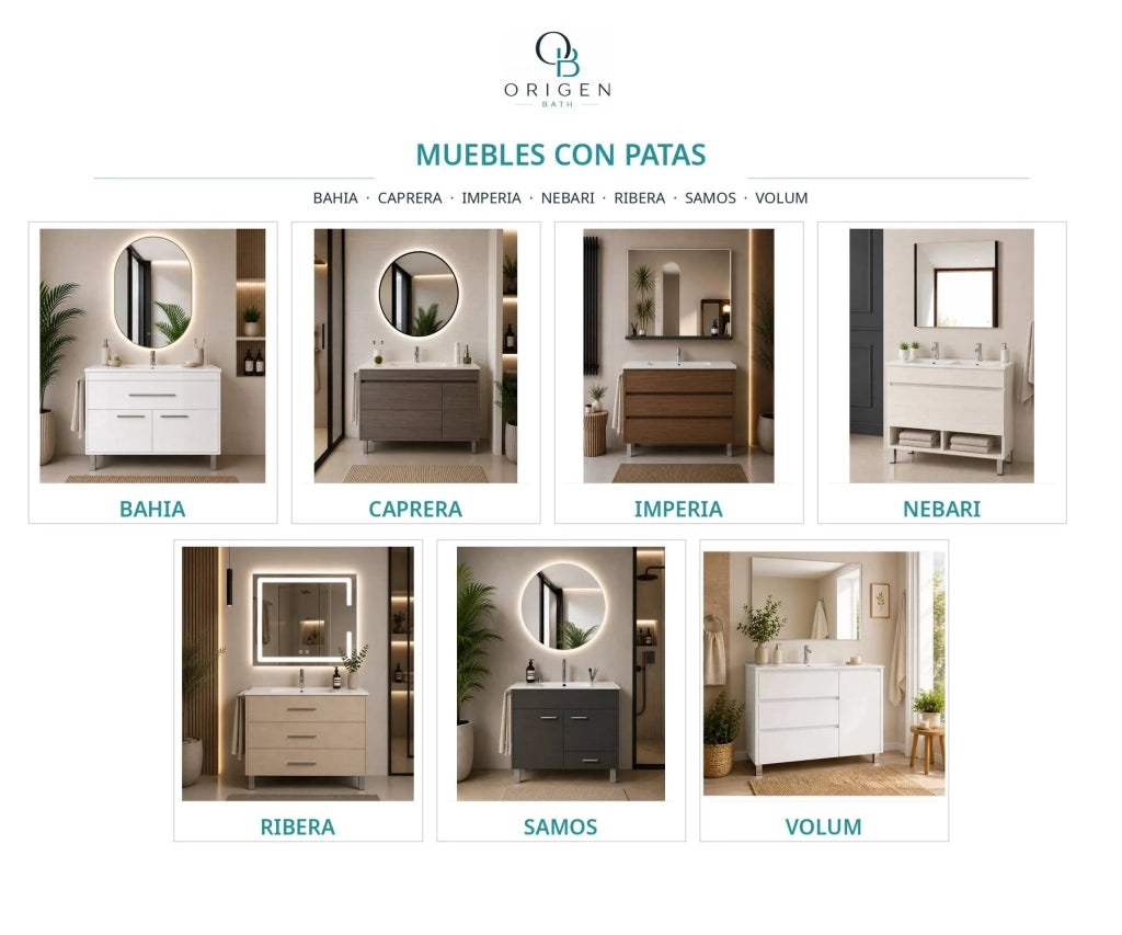 Mobile bagno con lavabo ORIGENBATH FLORENCIA senza specchio 100x45 cm frassino tea