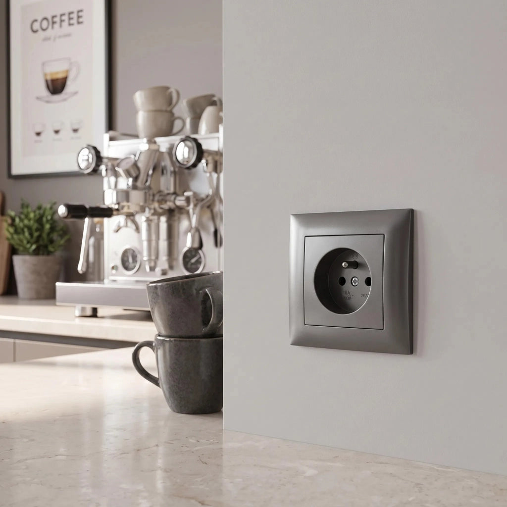 Presa Singola Con Messa A Terra Oste Jnh001-g Grey