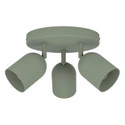 Faretti E Spot Moderno Tilston Acciaio Verde 3 Luci E14 Ip20