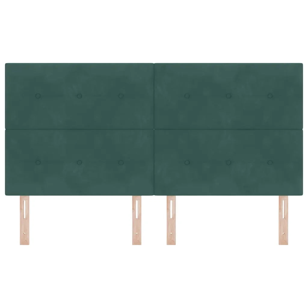 Testiera | Testata LED con strisce LED Verde 180 cm Velluto