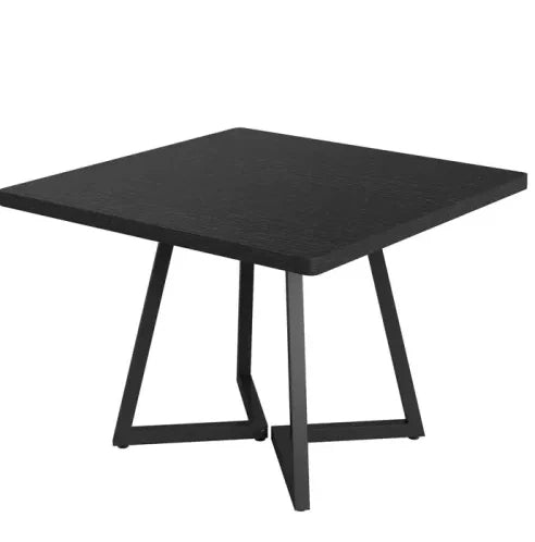 TAVOLO quadrato industriale 80 cm MDF e metallo nero