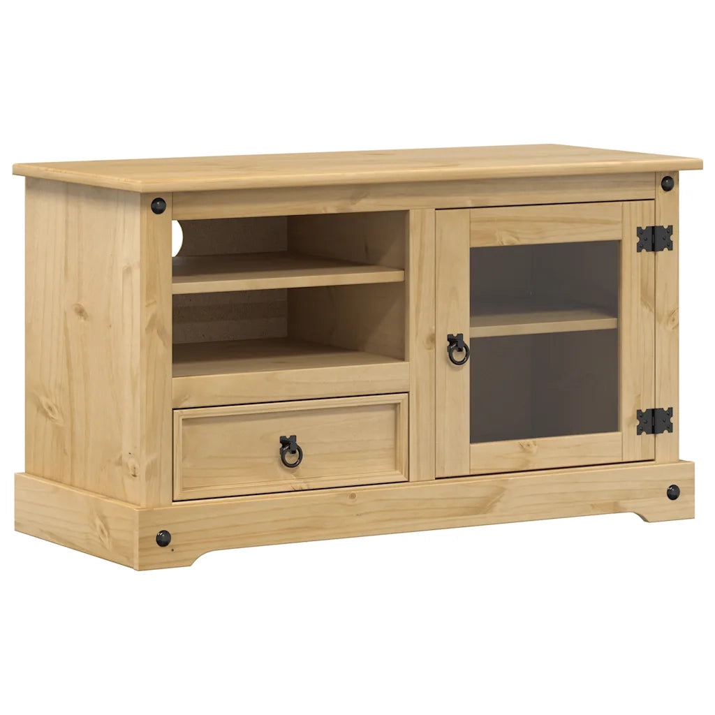 Mobile Porta TV-Mobile per TV-Credenza TV Corona 100x45x58 cm in Legno Massello di Pino