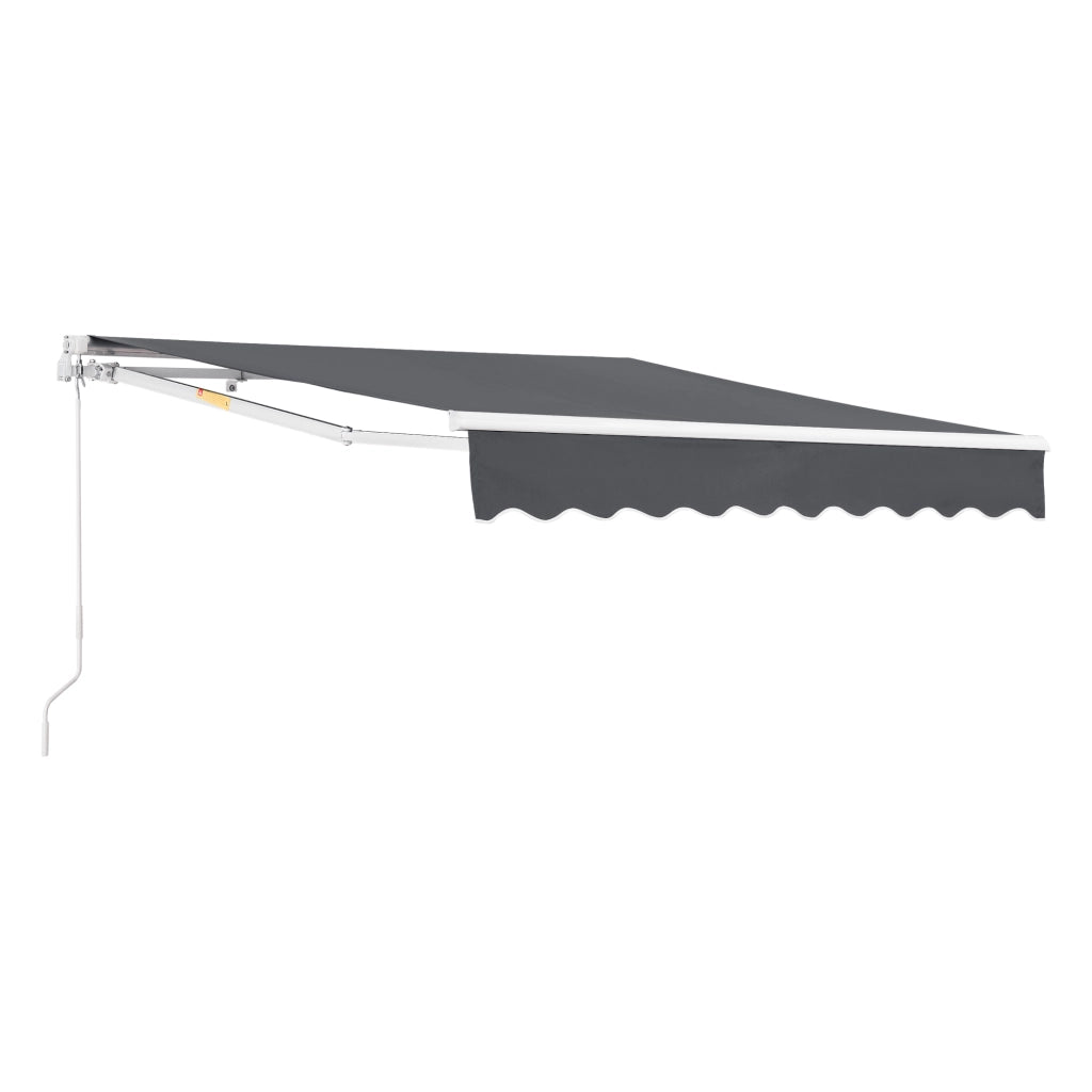Tenda da Sole a Muro Bitonto con Bracci Estensibili e Manovella 250 x 200 cm (LxP) Grigio Scuro [en.casa]