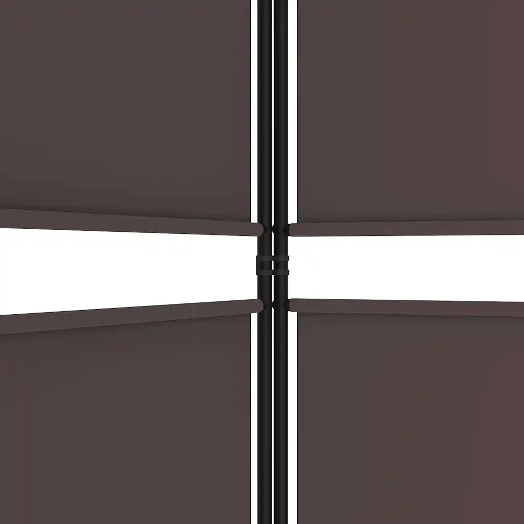 Divisorio a 3 Pannelli Marrone 150x200 cm in Tessuto 350227